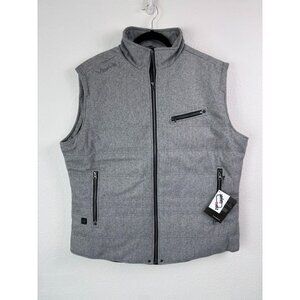 Volt‎ Heat 2XL grey wool blend full zip self heating rechargeable quilted vest